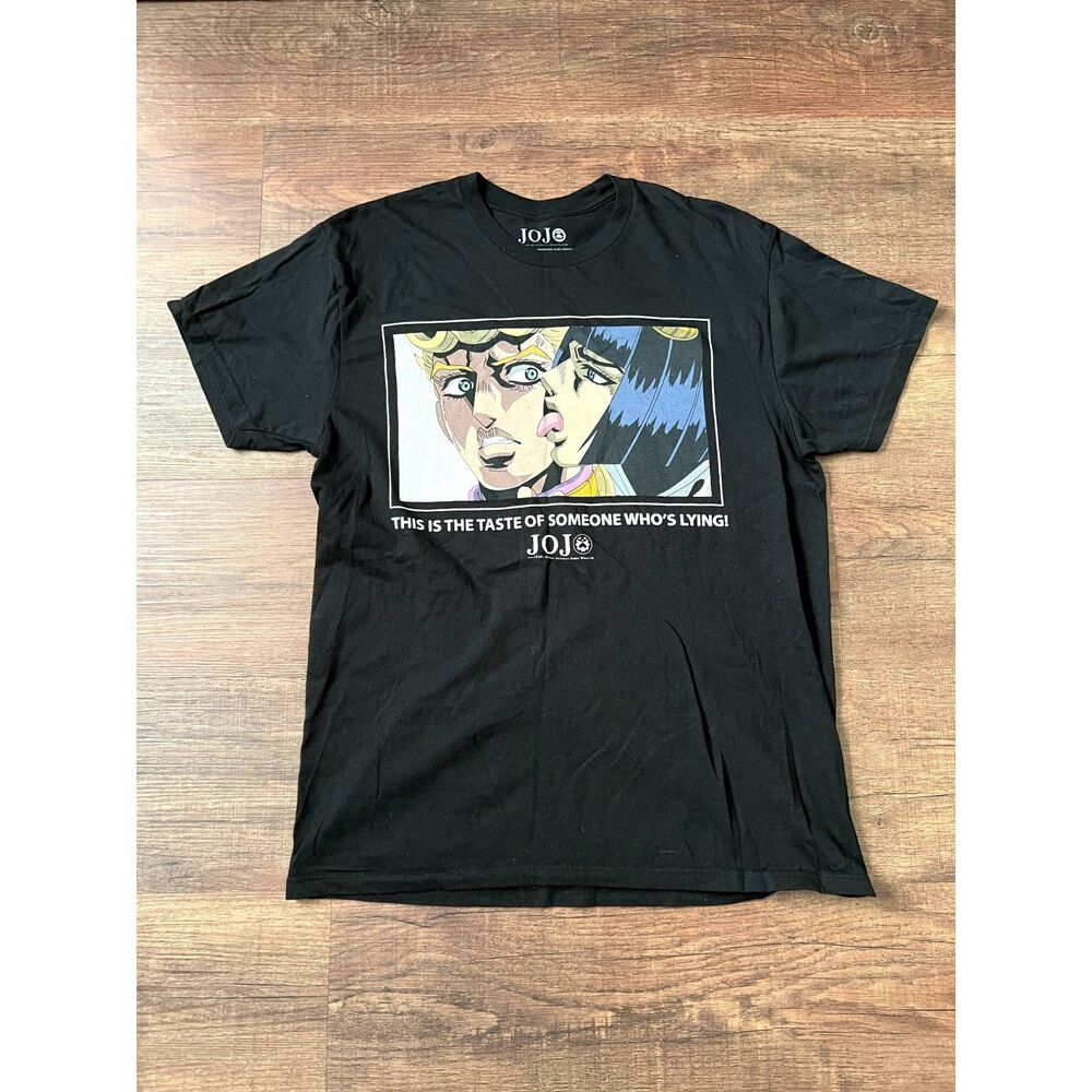 JoJo's Bizarre Adventure Golden Wind, Mens Black Tee Shirt, Short Sleeve, Size M